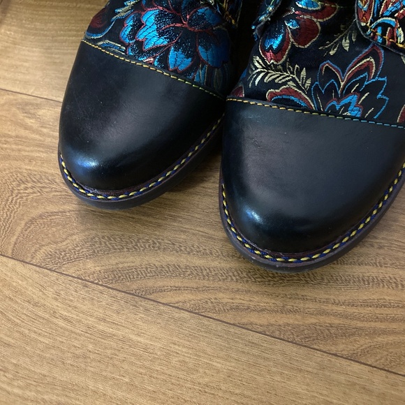 L'Artiste Spring Step Rarity Floral Jacquard Wide Calf Tall Boots Iridescent 1x - Picture 11 of 11